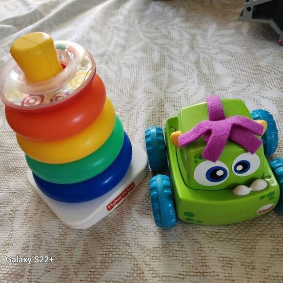 Fisher Price stacking toy and little monster pull back and roll car - Picture 1 of 5